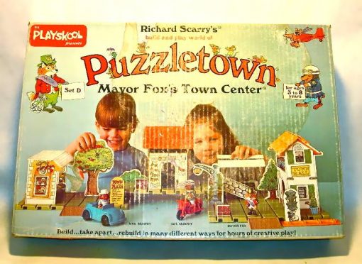 1976 Richard Scarry's Puzzletown, Mayor Fox's Town Center, from Playskool