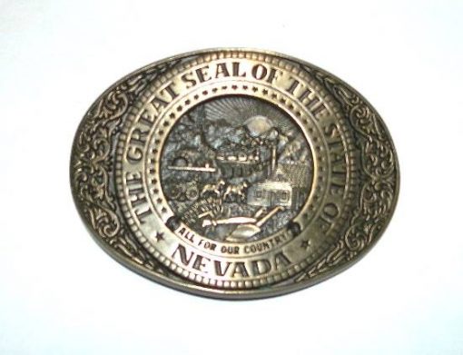 Seal of Nevada belt buckle