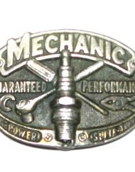 1982 Great American Buckle Company "Mechanic" belt buckle