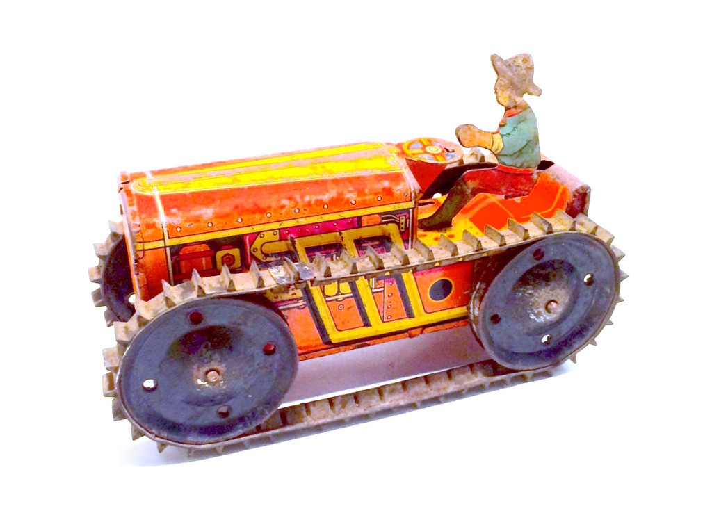 Vintage windup tractor toy from Mar Toys NVISION Cincinnati