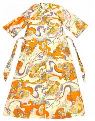 Vintage Evelyn Pearson psychedelic floral housecoat
