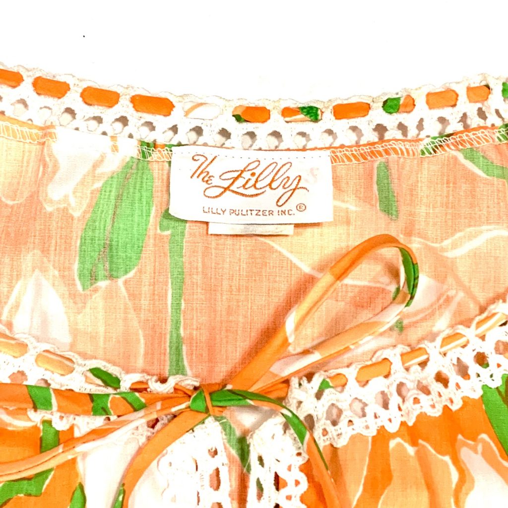 Robe Lilly Pulitzer Delia Sunrise Orange - Taille 0 - Fleurs Sauvages - Occasion Très Bon état