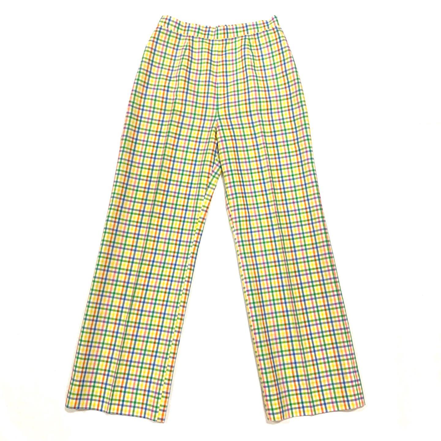 Vintage rainbow gingham high waisted pants – NVISION